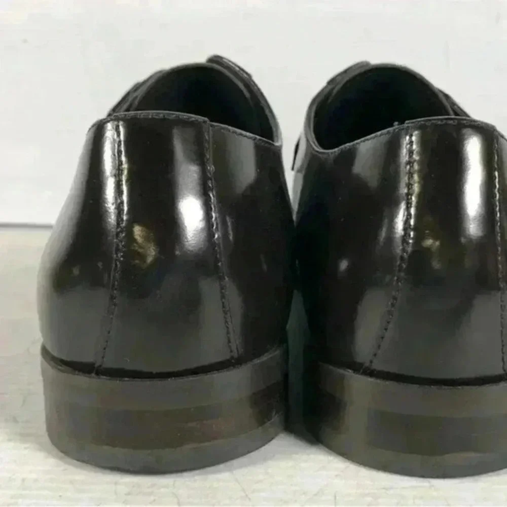 Versace Collection Men's Black Leather Monk Strap Dress Shoes Size 41